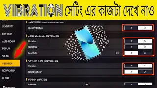 VIBRATION সেটিং এর গোপন কাজ || FREE FIRE VIBRATION SETTING 2023 || FF VIBRATION SETTING WORK