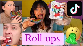 تريند رول ابس في التيك توك | fruit roll up ice cream trend🍡🍦
