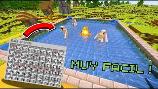 LA MEJOR GRANJA DE HIERRO Y TRADING HALL DE MINECRAFT BEDROCK...