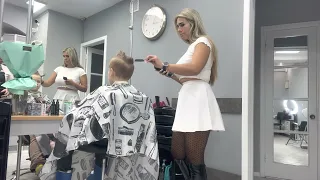 Barberette Giving Haircut (Headshave Teaser)