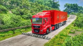 Truck cars Jeep vs impossible bridge crossing cars vs Deep water #2