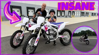 Teaching My Grandpa How To Wheelie A 450 Dirtbike