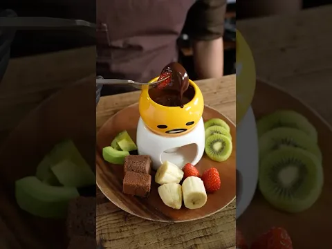 Chocolate fondue チョコレートフォンデュ #shorts #asmr #cooking