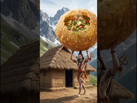 Lord Shiva Brings a Giant Pani Puri for Goddess Parvati! #bholenath #panipuri #story