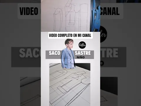 Patron Saco Sastre Niño - Paso a Paso   #patronaje #sastreria #altacostura #shorts #viral