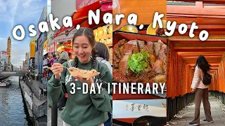 Japan Travel Vlog: best things to do in OSAKA, NARA, and KYOTO 2025