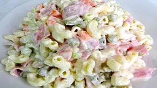 SOPA FRIA DE CODITOS ENSALADA DE CODITOS DE CREMA Y JAMON - RECETA FACIL | #iriscocinablog
