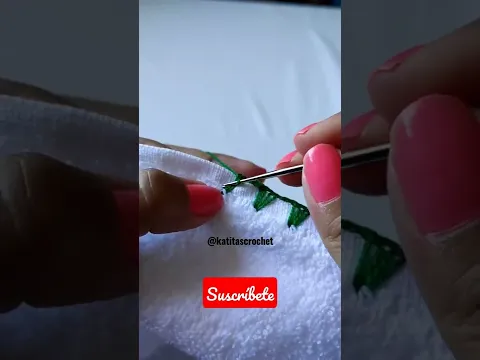 Hermoso y fácil borde para toallas | paso a paso aquí #crochet #tejido