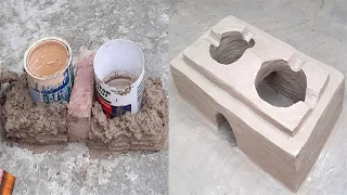 How to make mud clay oven for outdoor cooking || মাটির চুলা তৈরি করার সহজ পদ্ধতি#Part-18