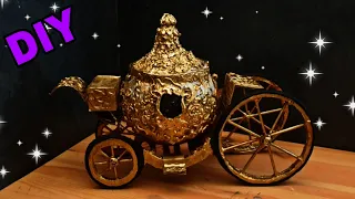 HOW TO MAKE A #CINDERELLACARRIAGE || CINDERELLA CARRIAGE DIY|| BEST OUT OF WASTE: