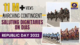 'Marching Contingent' in front of the saluting dais during Republic Day Parade 2022 at Rajpath