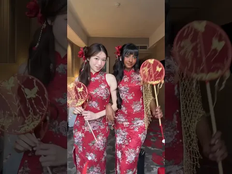 Turning my Indian friend into a Chinese princess 🧧🍊