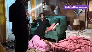 रूही और नहार  romantic scenes ❤️❤️  #mannsundar #behindthescenes #offscreenmasti #indiantvserials