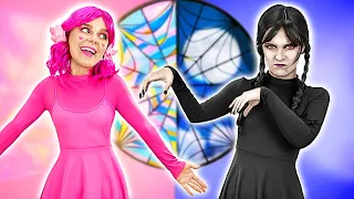 Pink vs Black Color Song 💖 Barbie Finger Family | Kids Song And Nursery Rhymes