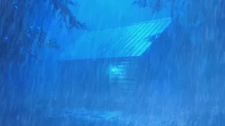 😴⛈️Heavy Rain & Thunderstorm on Metal Roof ⛈️ Cozy Night Sounds for Deep Sleep & Insomnia Relief 🌧️