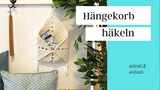 einfachen Korb häkeln ROPES Hängeutensilo