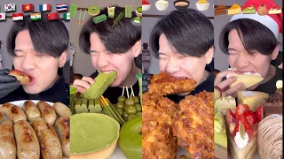 ASMR 甘々スイーツとジャンクフード爆食い【咀嚼音/Mukbang】ショート動画まとめver.(BGM無)