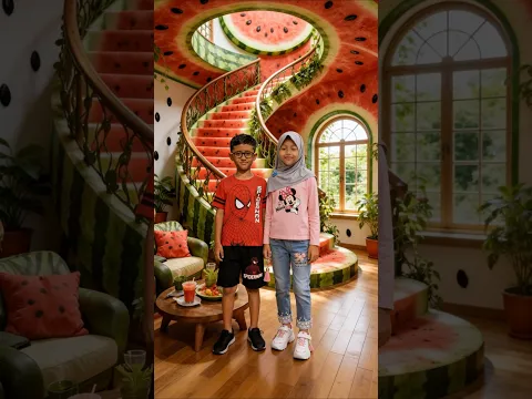 naik tangga rumah semangka #shorts #lucu #funny