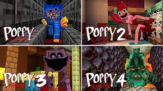 Poppy Playtime Chapter 1 2 3 4 in Minecraft [4K][Full Gameplay]