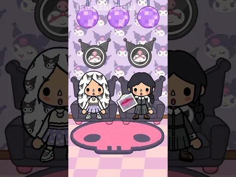 Kuromi And Wednesday Are Shocked😱 #tocaboca #tocalifeworld