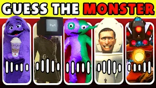 Guess Monster Voice Quiz🤔Skibidi Toilet, Grimace Shake, TV MAN, Speaker Man, Rainbow Friends