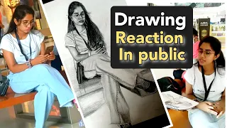 Cute Girl reaction to her drawing🔥