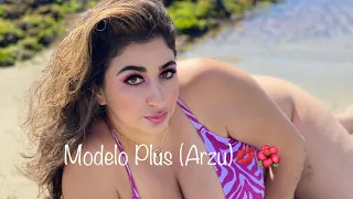Modelo Plus size emprendedora (Arzu) destacada por su talento y actitud