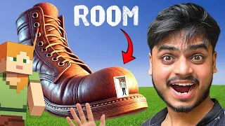 BUILDING A GIANT MINECRAFT SHOE HOUSE IN REAL LIFE | AMANJO B