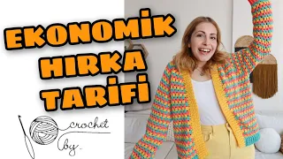 KOLAY TIĞ İŞİ HIRKA TARİFİ 🤩 | EASY CROCHET CARDİGAN | DIY