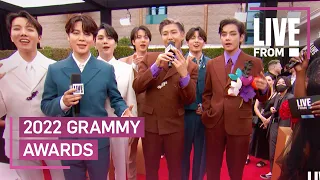 BTS Share Their DREAM Collaboration at Grammys 2022 | E! Red Carpet & Award Shows