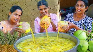 100 Liters of Coconut Sarbath together! Grandma, Grandpa & kids join this SriLankan food challenge
