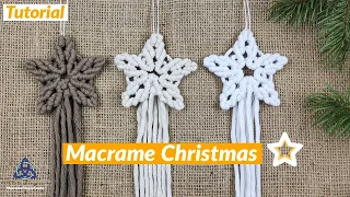 DIY Macrame STAR made with ONLY 4 Cords