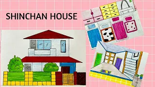 SHINCHAN PAPER HOUSE || Shinchan QUITE BOOK || #art #viral #viralvideo #artwork