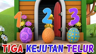Tiga Kejutan Telur 🥚🥚🥚 Lagu Anak Indonesia Terbaru