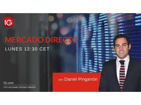 Sigue en directo el mercado todos los lunes y viernes a las 12:30 h. con Daniel Pingarrón, estratega de mercados de IG, los principales eventos y tendencias de la semana bursátil.