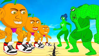 Rescue SPIDERMAN Family & UDINDINDINDUN Family: All Brainrot Anime Animals But They All Normal