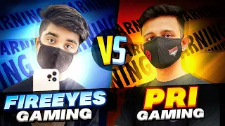 FireEyes Gaming Vs Pri Gaming ||😡 आजा 1 vs 1 में !! Kya Badla Milega? | Garena Free Fire Youtuber vs