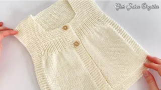 Kolay Kız Bebek Yeleği Yapımı