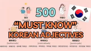 The Ultimate Must-Know 500 Korean Adjectives Collection | Learn Korean with Haru Korean