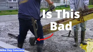 How 2 Men Can Pour A 32' X 28' Garage Floor (I Got Concrete Balls!)