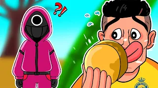 Ronaldo Messi Haaland Mbappe In Squid Game Dalgona Candy Challenge