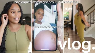 VLOG 8: $1,400 BRAIDS (WORTH IT?) + SHE COPIED MY PREGNANCY + MATERNITY OUTFITS