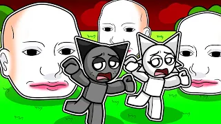 ¡GRAY Y WENDA ESCAPAN de LAS CABEZAS GIGANTES en ROBLOX! INCREDIBOX SPRUNKI