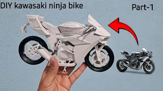 Building a Kawasaki Ninja bike from pvc pipe || part-1 ||  #diy #pvc #cricket