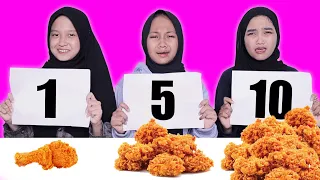 TANTANGAN MAKAN 1 AYAM VS 10 AYAM |Desma and bestie
