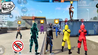 BLACK WHITE444 PRANK NO INTERNET 🔥 FUNNY GAMEPLAY FREE FIRE 🔥 WIXO FF