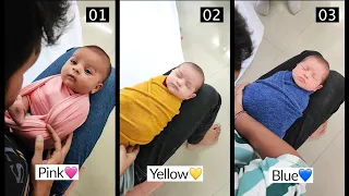 Newborn photoshoot | Newborn Wrapping | Comment Your Favourite One 🩷💛💙 ???