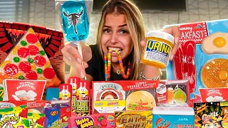 Experimentei os doces mais bizarros dos EUA — um quase me destruiu!!