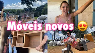 NOSSA MUDANÇA E COMPRAMOS MÓVEIS NOVOS PRA CASA 🥰