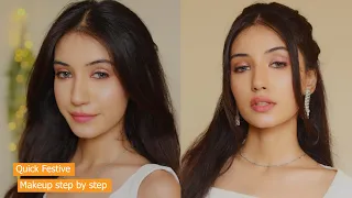 Festive Makeup Step by Step | Easy and Quick Glam Makeup for Festive Season | Festive Makeup Look